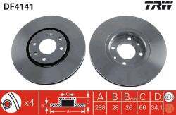 TRW Disc Frana Df4141 Citroën C5 I/C5 Ii/Xantia