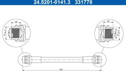ATE Furtun Frana 24.5201-0141.3 Audi A1/A3/Tt Seat Arosa/Cordoba/Cordoba Vario/Leon (24.5201-0141.3)