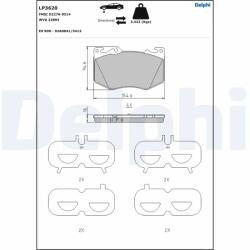 DELPHI Set Placute Frana, Frana Disc Lp3620 Mercedes-Benz A-Class/Cla/Cla Shooting Brake