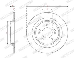 FERODO Disc Frana Ddf3099C Hyundai Grandeur/Kona Kia Niro I/Optima/Optima Sportswagon