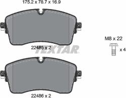 TEXTAR Set Placute Frana, Frana Disc 2248501 Jaguar E-Pace Land Rover Discovery Sport