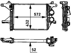MAHLE Intercooler, Compresor Ci94000P Mercedes-Benz Vario/Vario Cabina Cu Motor (CI94000P)