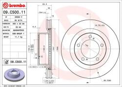 BREMBO Disc Frana 09. C500.11 Lexus Lx Toyota Land Cruiser 200/Sequoia/Tundra Pick-Up (09.C500.11)