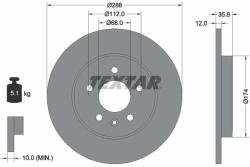 TEXTAR Disc Frana 92137003 Audi A4 B6/A4 B7 Audi (Faw) A4 B7 Seat Exeo (92137003)