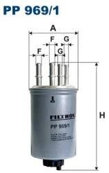FILTRON Filtru Combustibil Pp969/1 Land Rover Discovery Iii/Range Rover Sport I (PP969/1)