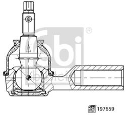 FEBI BILSTEIN Cap De Bara Axa Fata Dreapta 197659 Hyundai Creta (197659)