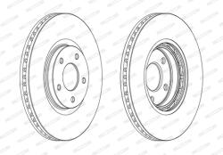 FERODO Disc Frana Ddf1724C Nissan Juke/Nt400 Cabstar/Qashqai I Renault Koleos I