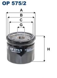 FILTRON Filtru Ulei Op575/2 Honda Civic Ix/Civic X/Cr-V Iv/Hr-V Ssangyong Tivoli/Xlv