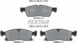 TEXTAR Set Placute Frana, Frana Disc 2519209 Jeep Grand Cherokee/Grand Cherokee Iv (2519209)