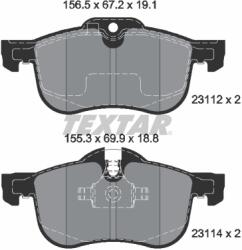 TEXTAR Set Placute Frana, Frana Disc 2311203 Mg Mg 6/Mg Zt/Mg Zt- T Mg (Nanjing) Mg7