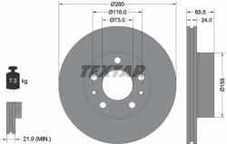 TEXTAR Disc Frana 92305203 Fiat Ducato