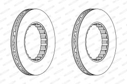 FERODO Disc Frana Fcr348A Renault Trucks C/D/Magnum/Premium 2/T Volvo Fe Ii/Fh/Fh Ii/Fm (FCR348A)