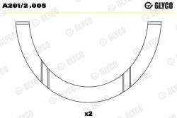 GLYCO Saiba Distantier, Arbore Cotit A201/2.005 Abarth Ritmo Alfa Romeo 145/146/155 (A201/2.005)