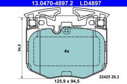 ATE Set Placute Frana, Frana Disc 13.0470-4897.2 Bmw 2/3/3 Touring/4/4 Gran/5/7/X3/X4