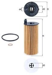 MAHLE Filtru Ulei Ox813/2D Bmw 1/2/3/3 Gran Turismo/3 Touring/4/4 Gran/5/5 Touring/7 (OX813/2D)