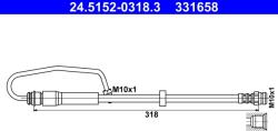 ATE Furtun Frana 24.5152-0318.3 Audi A4 B9/A5 (24.5152-0318.3)