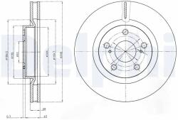 DELPHI Disc Frana Bg4114C Geely Vision Lexus Es Scion Tc Toyota Aurion/Auris/Avalon/Ist (BG4114C)