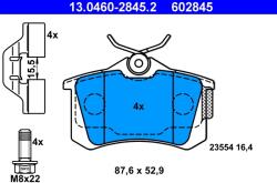 ATE Set Placute Frana, Frana Disc 13.0460-2845.2 Renault Avantime/Clio Iii/Espace Iii (13.0460-2845.2)