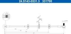 ATE Furtun Frana 24.5143-0531.3 Mercedes-Benz M-Class