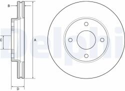 DELPHI Disc Frana Bg4953C Ford Fiesta Vii
