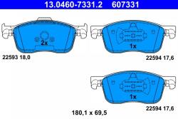 ATE Set Placute Frana, Frana Disc 13.0460-7331.2 Citroën Jumpy Iii/Spacetourer (13.0460-7331.2)