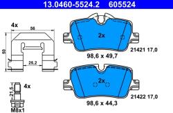 ATE Set Placute Frana, Frana Disc 13.0460-5524.2 Bmw 2/3/3 Touring/4/4 Gran
