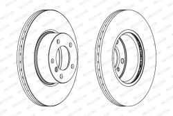 FERODO Disc Frana Ddf1717C Bmw 1/2/3/3 Gran Turismo/4/4 Gran/X1