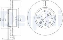 DELPHI Disc Frana Bg3569 Chevrolet Corsa Opel Combo/Corsa B/Corsa C/Meriva A