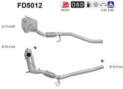 AS Filtru Funingine/Particule, Sist. De Esapament Fd5012 Vw Passat B6/Passat Cc B6