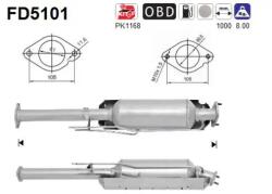 AS Filtru Funingine/Particule, Sist. De Esapament Fd5101 Ford Galaxy Ii/Mondeo Iv (FD5101)