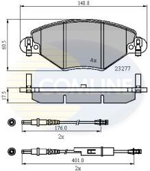 COMLINE Set Placute Frana, Frana Disc Cbp21120 Citroën C5 I/C5 Ii/C5 Iii