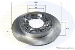 COMLINE Disc Frana Adc9108 Iveco Daily I/Daily Ii/Daily Iii/Daily Iv/Daily V/Daily Vi (ADC9108)