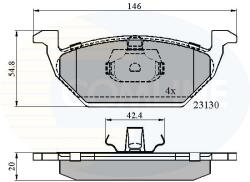 COMLINE Set Placute Frana, Frana Disc Cbp0737 Audi A1/A3 Seat Cordoba/Cordoba Vario/Leon