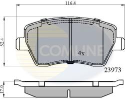 COMLINE Set Placute Frana, Frana Disc Cbp0984 Dacia Dokker/Duster/Lodgy/Logan Lada Largus