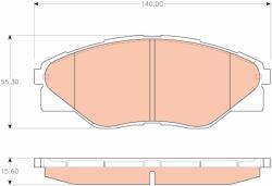 TRW Set Placute Frana, Frana Disc Gdb3532 Toyota Hilux Vii Pick-Up