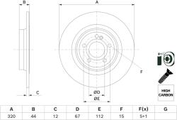 Bosch Disc Frana 0986479F13 Mercedes-Benz A-Class/B-Class/Cla/Cla Shooting Brake/Eqa (0986479F13)