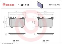 BREMBO Set Placute Frana, Frana Disc P50111 Brabus 40S Mercedes-Benz S-Class/Sl (P50111)