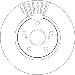 TRW Disc Frana Df7340 Lexus Is C/Is Ii/Is Iii Toyota Crown/Mark X I/Mark X Ii
