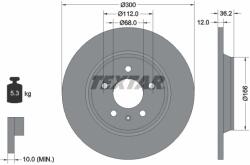 TEXTAR Disc Frana 92160103 Audi A4 B8/A5/A6 C7/A7/Q5 Audi (Faw) A4L B8/A6L C7/Q5 B8 (92160103)