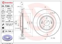 BREMBO Disc frana BREMBO PRIME LINE - UV Coated 09. F386.11 (09.F386.11)