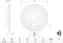 Bosch Disc Frana 0986479940 Audi A3 Seat Altea/Leon/Toledo Iii Skoda Octavia Ii/Yeti