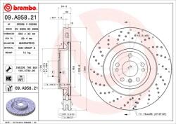 BREMBO Disc Frana 09. A958.21 Mercedes-Benz Gl-Class/Gle/Gls/M-Class (09.A958.21)