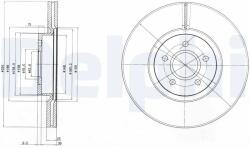 DELPHI Disc Frana Bg4056C Ford Focus Ii/Focus Iii/Kuga Ii/Transit Connect Volvo C70 Ii