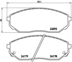 BREMBO Set Placute Frana, Frana Disc P30019 Kia Sorento I (P30019)