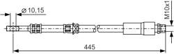 Bosch Furtun Frana 1987476455 Chevrolet Astra/Zafira Holden Astra/Astra Sportsback (1987476455)
