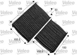 VALEO Filtru, Aer Habitaclu 715557 Citroën C3 Ii/C3 Iii/Ds3 Ds Ds 3 Peugeot 2008 I/207