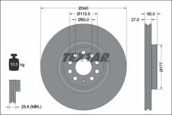 TEXTAR Disc Frana 92337405 Audi Q4 Cupra Born Skoda Elroq/Enyaq Iv Vw Id. 3/Id. 4/Id. 5 (92337405)