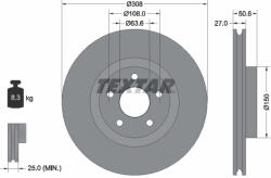 TEXTAR Disc Frana 92306703 Ford Focus Iv/Kuga Iii Ford Australia Focus (92306703)