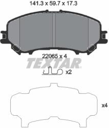 TEXTAR Set Placute Frana, Frana Disc 2206503 Nissan Qashqai Ii/X-Trail Iii