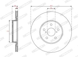 FERODO Disc Frana Ddf3100C Lexus Ux Toyota Rav 4 V